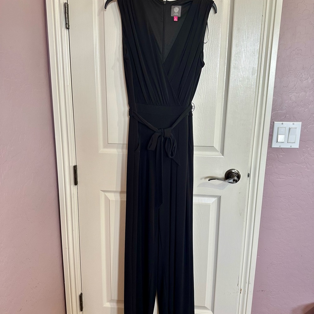 LIKE NEW Vince Camuto Faux Wrap Elegant Black Jumpsuit